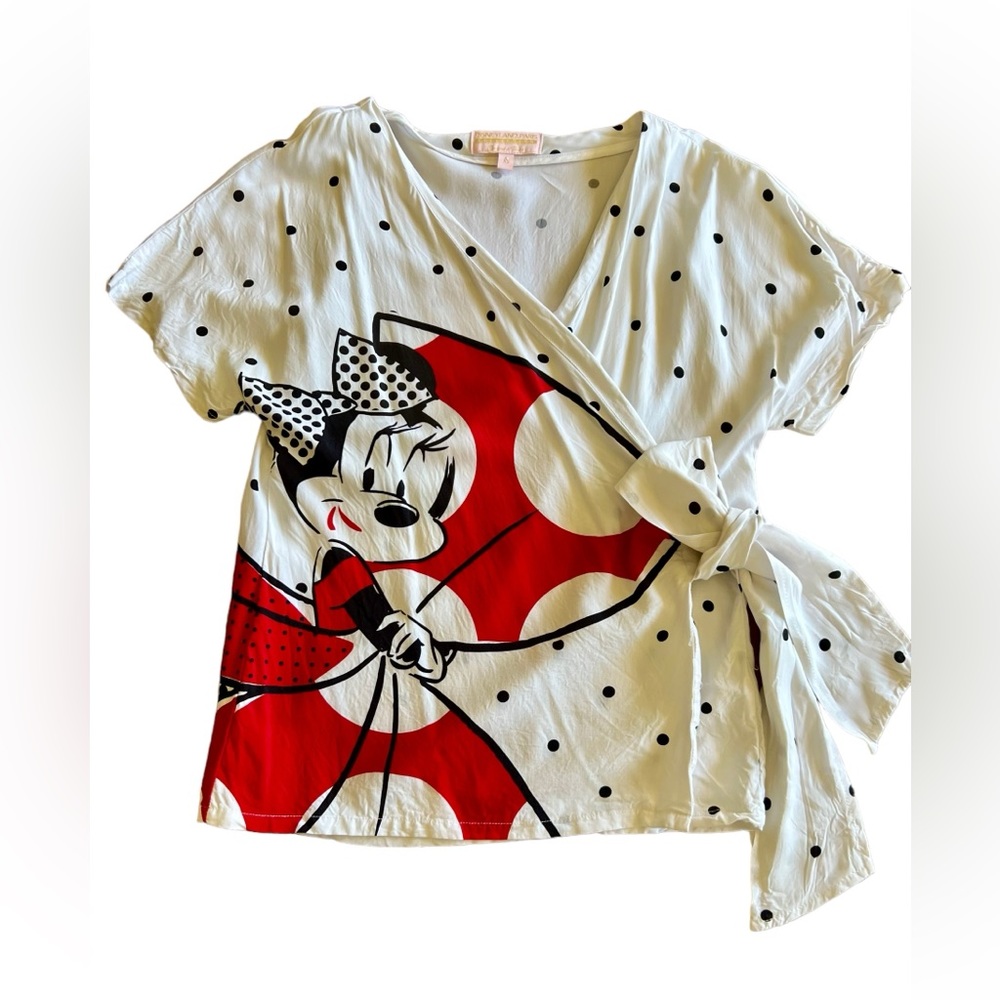 Minnie Mouse Disneyland Paris SideTie‎ Top for Women Size XS